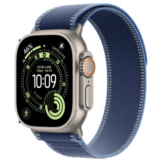 Apple Watch Ultra 3 Titanium Cellular 49mm Natur (Trail Loop blau/hellblau) M/L
