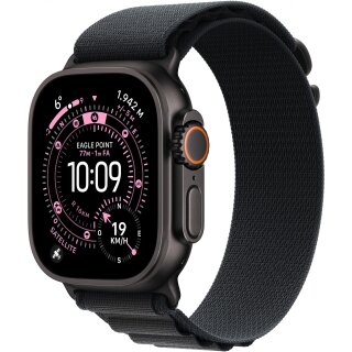 Apple Watch Ultra 3 Titanium Cellular 49mm Schwarz (Alpine Loop schwarz) Large
