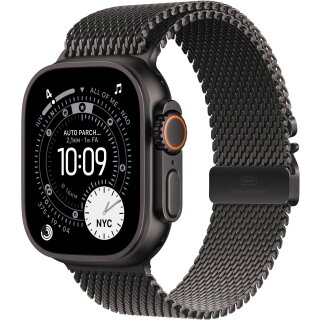 Apple Watch Ultra 3 Titanium Cellular 49mm Schwarz (Milanaise Titan schwarz) Large