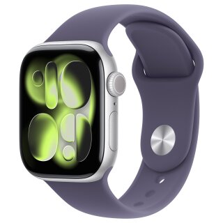 Apple Watch S11 Aluminium 42mm Silber (Sportarmband nebelviolett) S/M