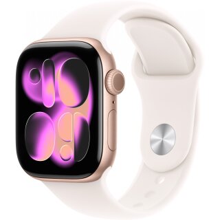Apple Watch S11 Aluminium Cellular 42mm Rosegold (Sportarmband blassrosa) S/M