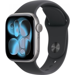 Apple Watch S11 Aluminium Cellular 42mm Space Grau (Sportarmband schwarz) S/M