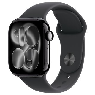 Apple Watch S11 Aluminium Cellular 42mm Diamantschwarz (Sportarmband schwarz) M/L