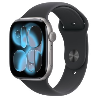 Apple Watch S11 Aluminium Cellular 46mm Space Grau (Sportarmband schwarz) M/L