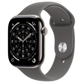 Apple Watch S11 Titan Natur Cellular 42mm (Sportarmband steingrau) S/M
