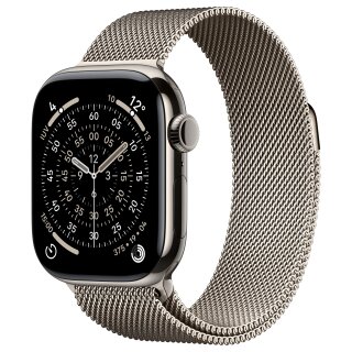 Apple Watch S11 Titan Natur Cellular 42mm (Milanaise Armband natur)