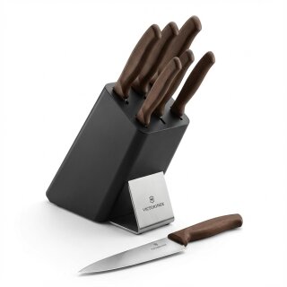 86.66 Swiss Modern Messerblock, 6-teilig, Buchenholz