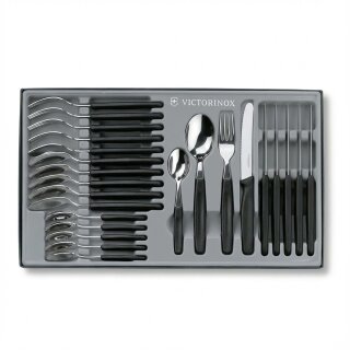 V-6.78 33.24 Swiss Classic 24-tlg. Besteck Set, schwarz