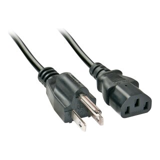 LINDY IEC-Netzkabel US-Netzstecker Kpl 18AWG USA 3 Pin 2m