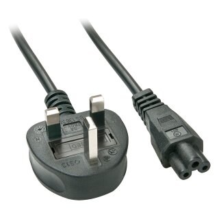 LINDY IEC-Netzkabel UK C5 2m