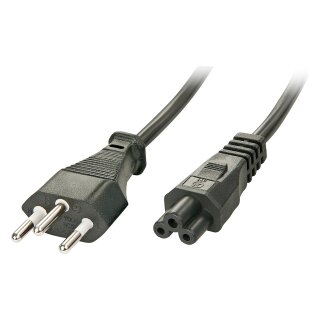 LINDY IEC-Netzkabel Schweiz 320-C5f 2m