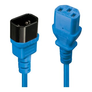 LINDY IEC-Netzverlängerung C14 - C13 blau 0.5m