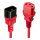LINDY IEC-Netzverlängerung C14 - C13 rot 1m