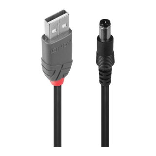 LINDY USB 2.0 Typ A an DC 5.5/2.5mm St Adapterkabel 1.5m