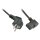 LINDY IEC-Netzkabel abgewinkelt Schuko an C13 2m