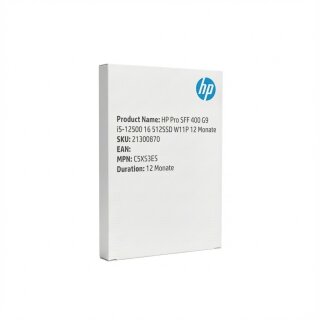 HP Pro SFF 400 G9 i5-12500 16 512SSD W11P 12 Monate