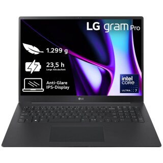 LG gram 17" Pro Core Ultra 7 155H 16GB/1TB IPS Win11 schwarz 17Z90SP-G.AA78G