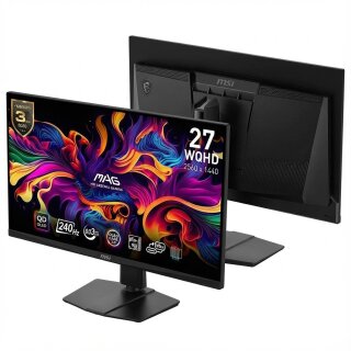 MSI MAG 271QPXDE QD-OLED E2 (67.3 cm (26.5 Zoll), schwarz, WQHD, Adaptive-Sync, USB-C, 240Hz Panel)