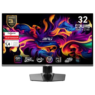 MSI MPG 321URXDE QD-OLED (80 cm (31.5 Zoll), schwarz, UltraHD/4K, QD-OLED, Adaptive-Sync, USB-C, 240Hz Panel)