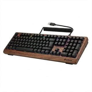 SKILLER SGK50 S2 Wood PBT(holz/schwarz, ES-Layout, Gateron G Pro 3.0 Yellow)
