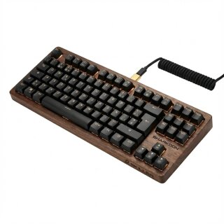 SKILLER SGK50 S3 Wood PBT(holz/schwarz, ES-Layout, Gateron G Pro 3.0 Yellow)
