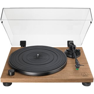 Audio Technica AT-LPW40WN (schwarz/holz, Integrierter Phono-Vorverstrker, Manuelle Bedienung)