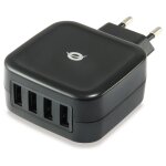 CONCEPTRONIC Ladegerät 4Port 4xUSB-A 25W 5.0V/2.4A sw