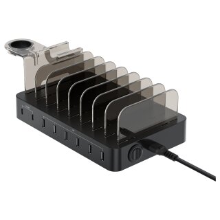 CONCEPTRONIC Ladegerät 8Port 6xUSB-A/2xC Multi 75WPD3.0 sw