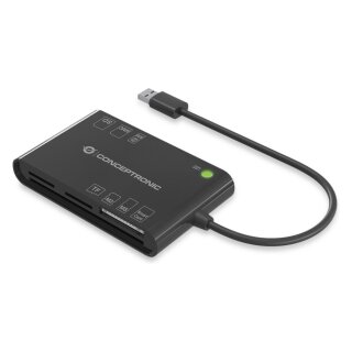 CONCEPTRONIC Kartenleser USB-A2.0->7-in-1 schwarz