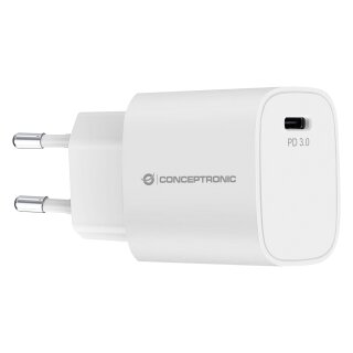 CONCEPTRONIC Ladegerät 1Port USB-C Top-Port 20WPD3.0 ws