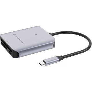 CONCEPTRONIC Kartenleser USB-C3.2->SD/TF4.0/CFast2.0 schwarz