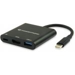 CONCEPTRONIC 3-1 Dock USB-C->HDMI/USB-A/60WPD 15cm sw