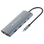 CONCEPTRONIC 10-1 Dock USB-C->HDMI/2xUSB-C/3xUSB-A/+...