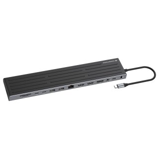 CONCEPTRONIC 14-1 Dock USB-C->2xHDMI/DP/2xUSB-C/+ 18cm sw