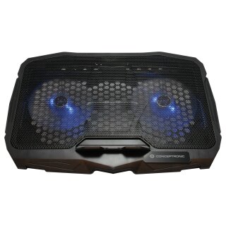 CONCEPTRONIC 2-Fan USB-A2.0 Laptop-Kühlpad 7Kg ERGO 17" sw