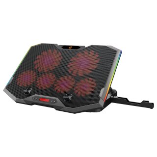 CONCEPTRONIC 6-Fan USB-A2.0 Laptop-Kühlpad 30Kg RGB 17" sw