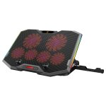 CONCEPTRONIC 6-Fan USB-A2.0 Laptop-Kühlpad 30Kg RGB...