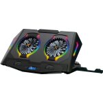 CONCEPTRONIC 2-Fan USB-A2.0 Laptop-Kühlpad 40Kg RGB...