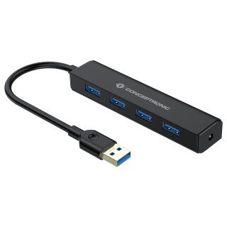CONCEPTRONIC 4-Port Hub USB-A3.0->4xA3.0 o.Netz. sw