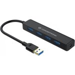 CONCEPTRONIC 4-Port Hub USB-A3.0->4xA3.0 o.Netz. sw
