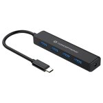 CONCEPTRONIC 4-Port Hub USB-C3.2Gen1->4xA3.0 o.Netz. sw