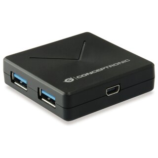 CONCEPTRONIC 4-Port Hub USB-A3.0/Mini-B ->4xA3.0 o.Netz. sw