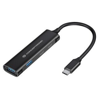 CONCEPTRONIC 4-Port Hub USB-C3.2Gen1->2xA3.0/2xC o.Netz. sw