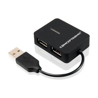 CONCEPTRONIC 4-Port Hub USB-A2.0->4xA2.0 o.Netz. sw