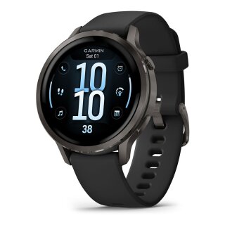 Garmin Venu 4 41mm Silikon-Armb. schwarz/schiefergr