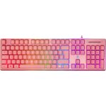 Deltaco Gaming Tastatur USB, RGB pink