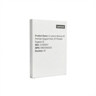 G Lenovo Service 4Y Premier Support from 3Y Premier Support (E