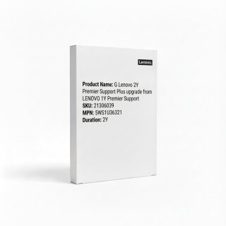 G Lenovo 2Y Premier Support Plus upgrade from LENOVO 1Y Premier Support