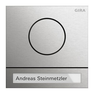GIRA - Türstationsmodul System 106 2-Drahtbus Edelstahl IP54