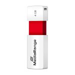 STICK MediaRange USB-Stick 4GB USB 2.0 Slider red